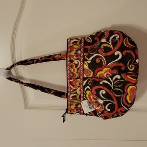 NWT Vera Bradley Morgan Puccini Brown Terra Cotta Red Quilted Rare Shoulder Bag